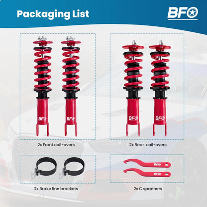 Lowering Kit Adjustable Coilovers for Honda S2000 (2000-2009)