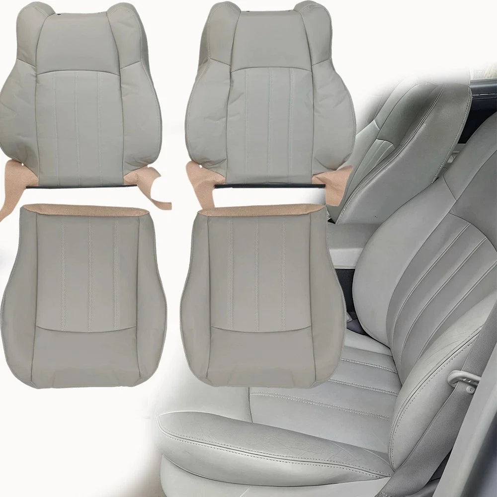Light Gray Leather Seat Covers for 2005–2010 Chrysler 300C