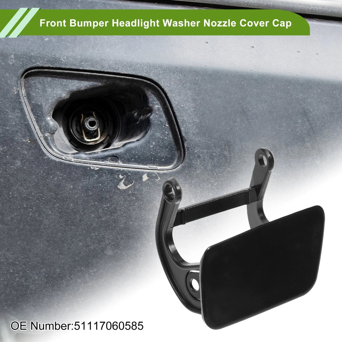 Front Left Washer Nozzle Cover Cap No. 51117060585 for BMW 525i (2004–2007)