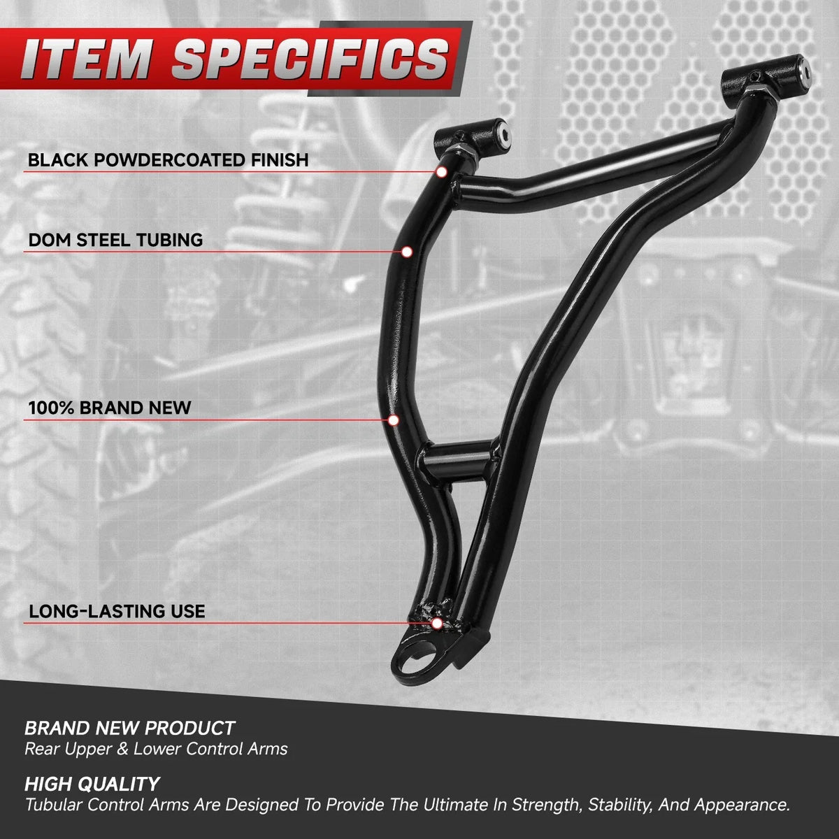 Front Upper & Lower Control Arms for Polaris RZR 900 (2017–2020)