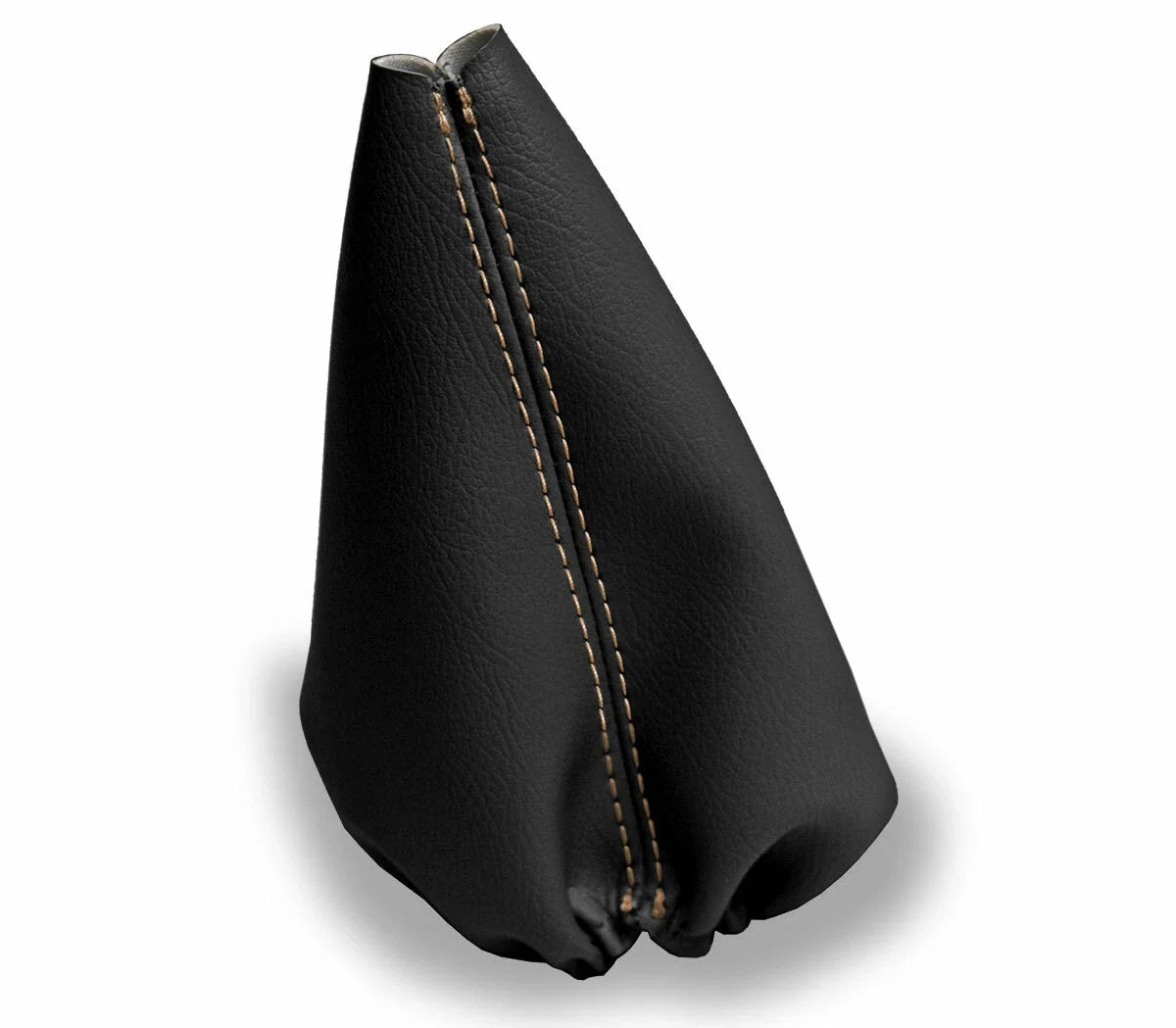 Leather Manual Shift Boot Cover for Volkswagen Cabrio (1996–2002) Beige Stitch