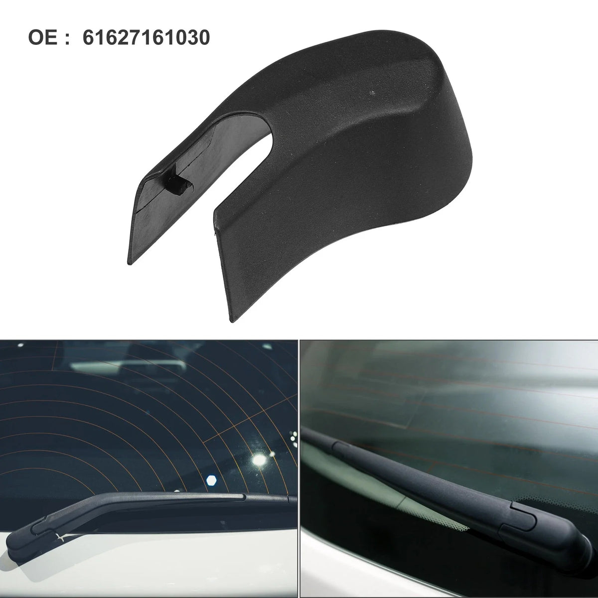 Rear Windshield Wiper Arm Nut Cover Cap for BMW X5 (2000–2006) - 1 Pack Black