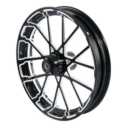 Front CNC Rim Hub 23''X3.5'' Single Disc for Harley Touring 1997-2021