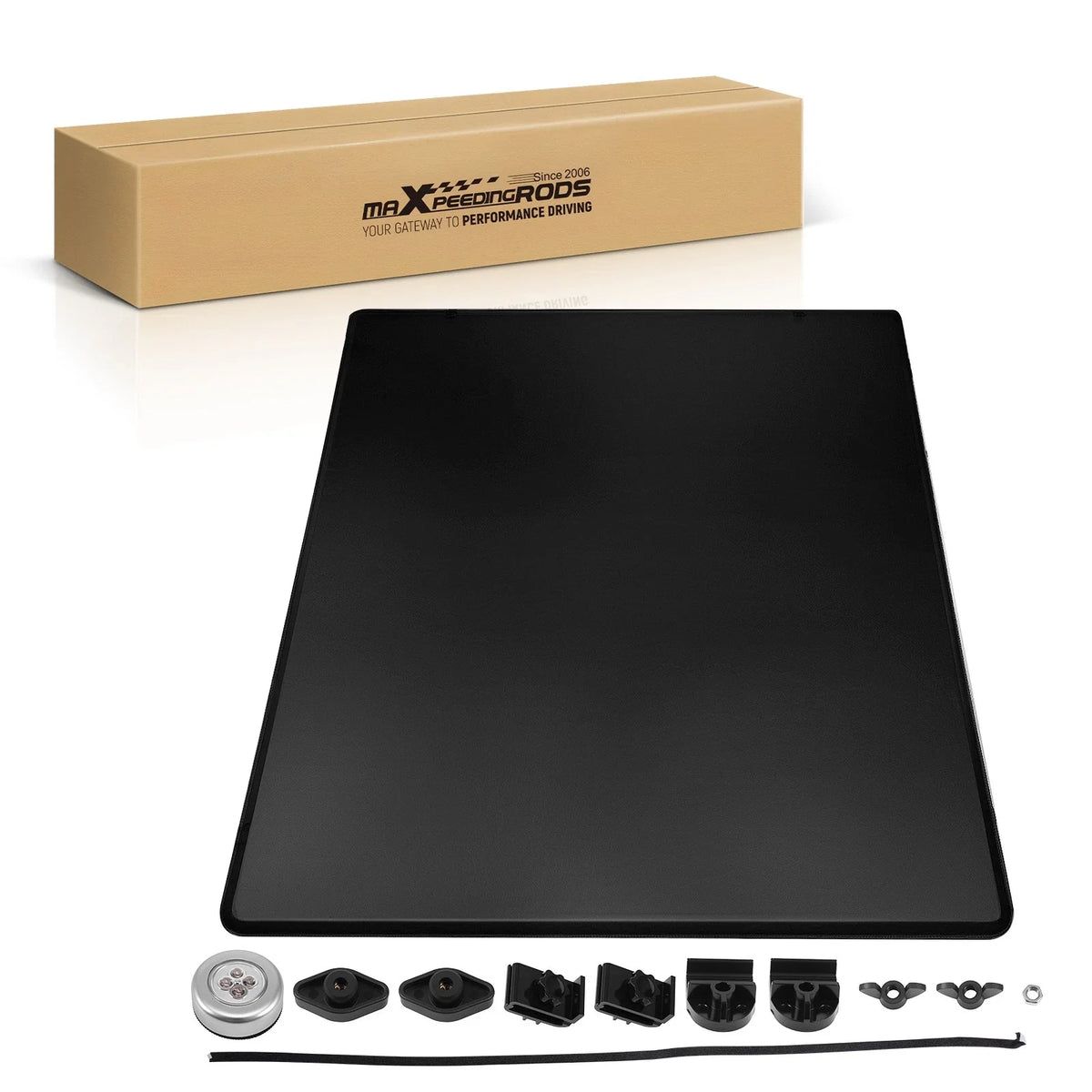 3-Fold Tonneau Cover for Mitsubishi Raider (2006–2009) with LED Lamp