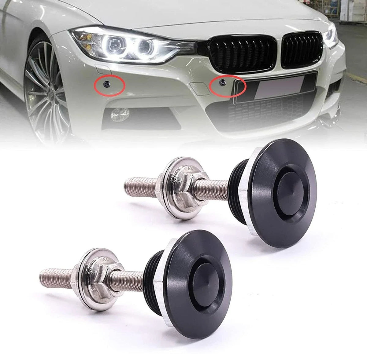 2X Bonnet Catch Button Push Release Hood Latch Protectors for