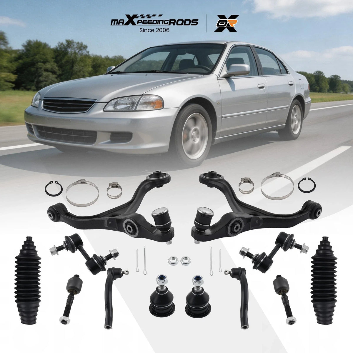Front Lower Control Arms & Tie Rods for Honda Accord (2003–2006)