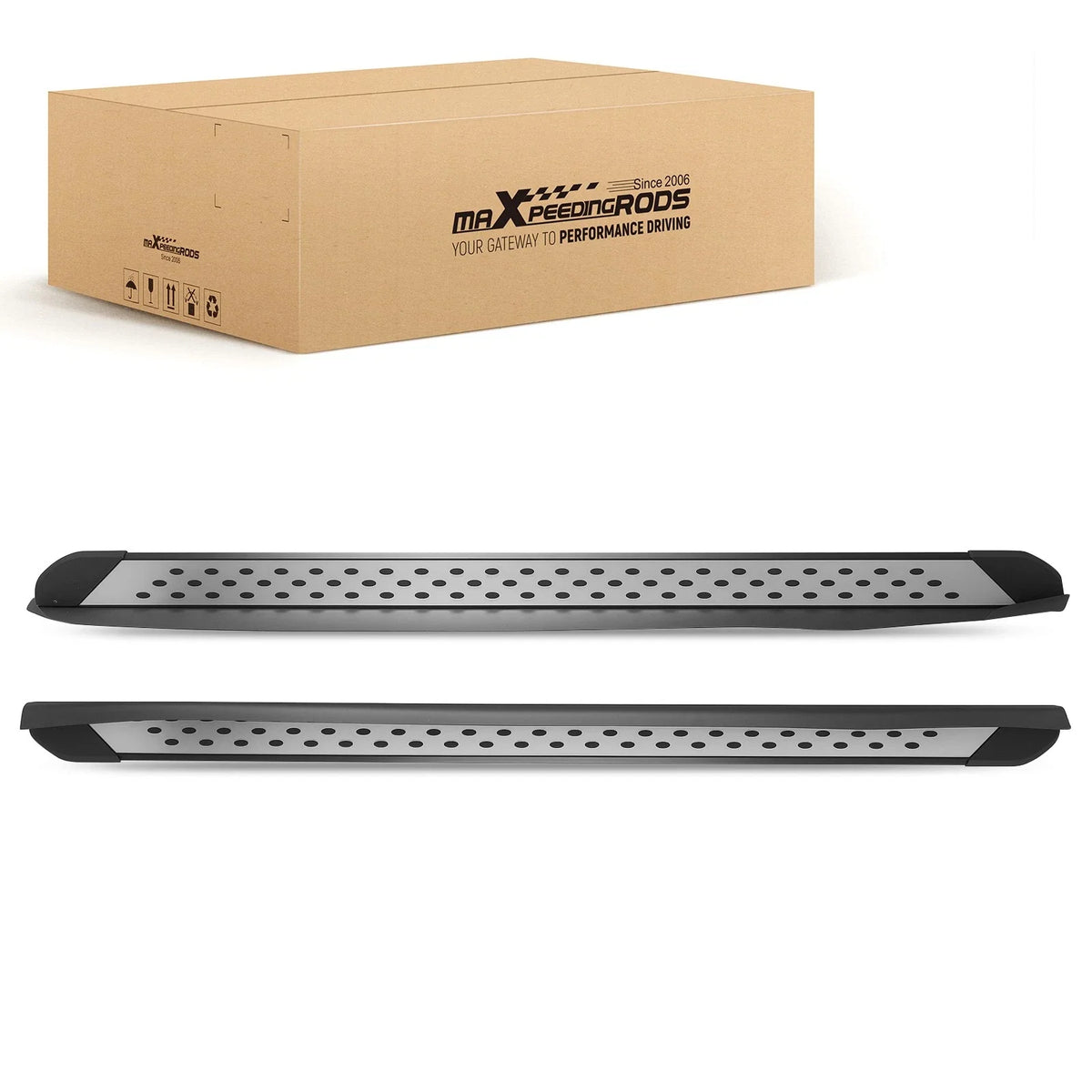 Running Board Side Step Rails for Toyota Highlander (2020–2023) Black Nerf Bars