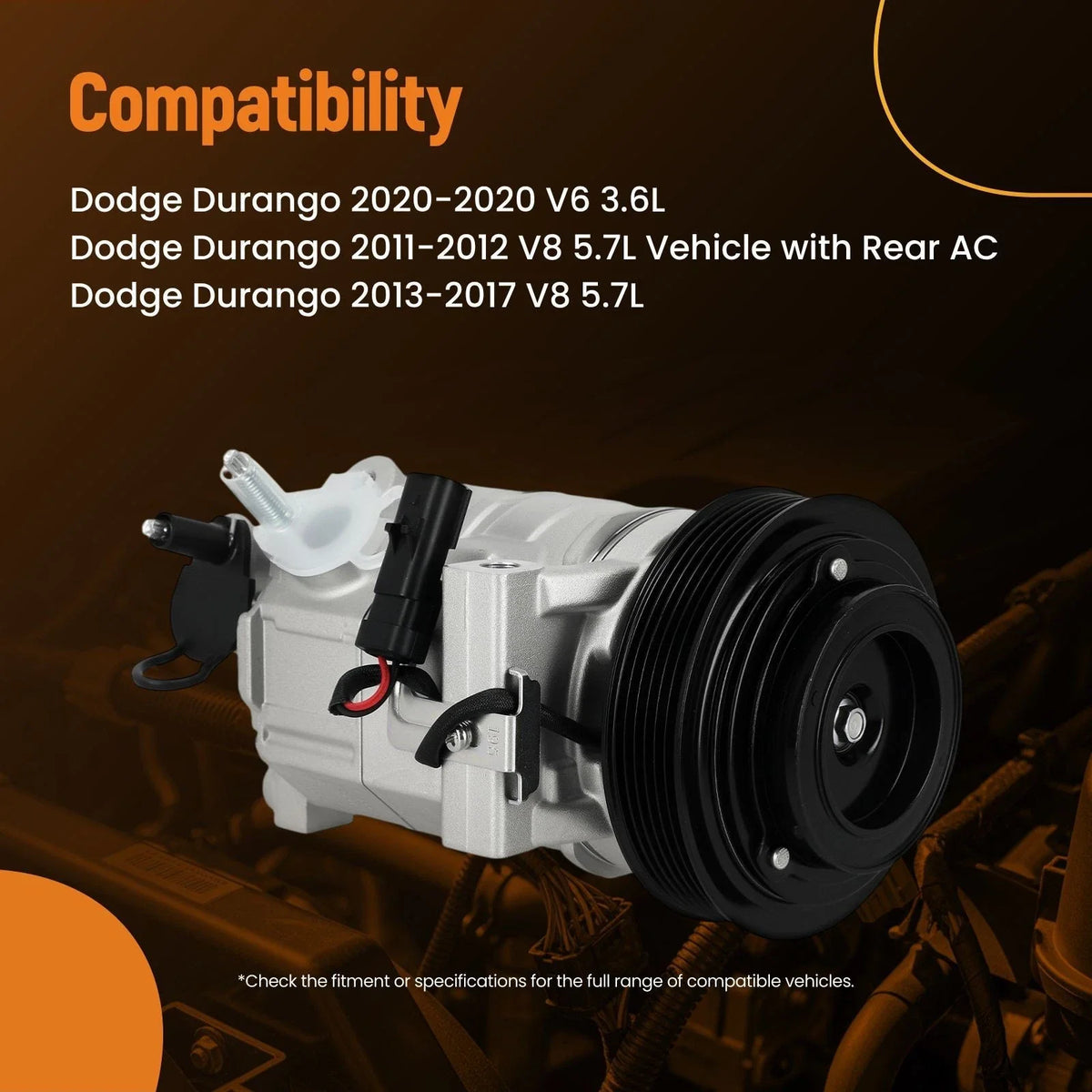 Compressor Assembly A/C for Dodge Durango V8 5.7L 2019-2023 68383659AA
