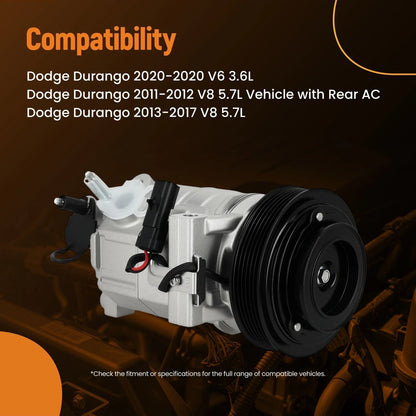 Compressor Assembly A/C for Dodge Durango V8 5.7L 2019-2023 68383659AA
