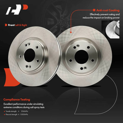 Front Brake Pads and Disc Rotors Set for Hyundai Sonata (2015-2019)