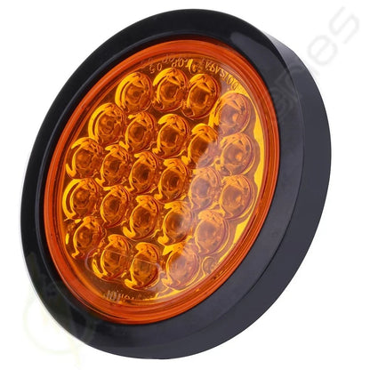 LED Side Marker Tail Lights 15pcs Round Amber for 24V Trailer Clearance