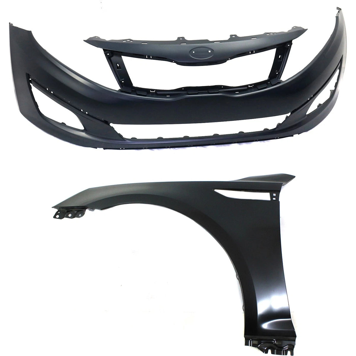Bumper Kit 2Pc for Kia Optima (2014–2015) Front Left, USA Models