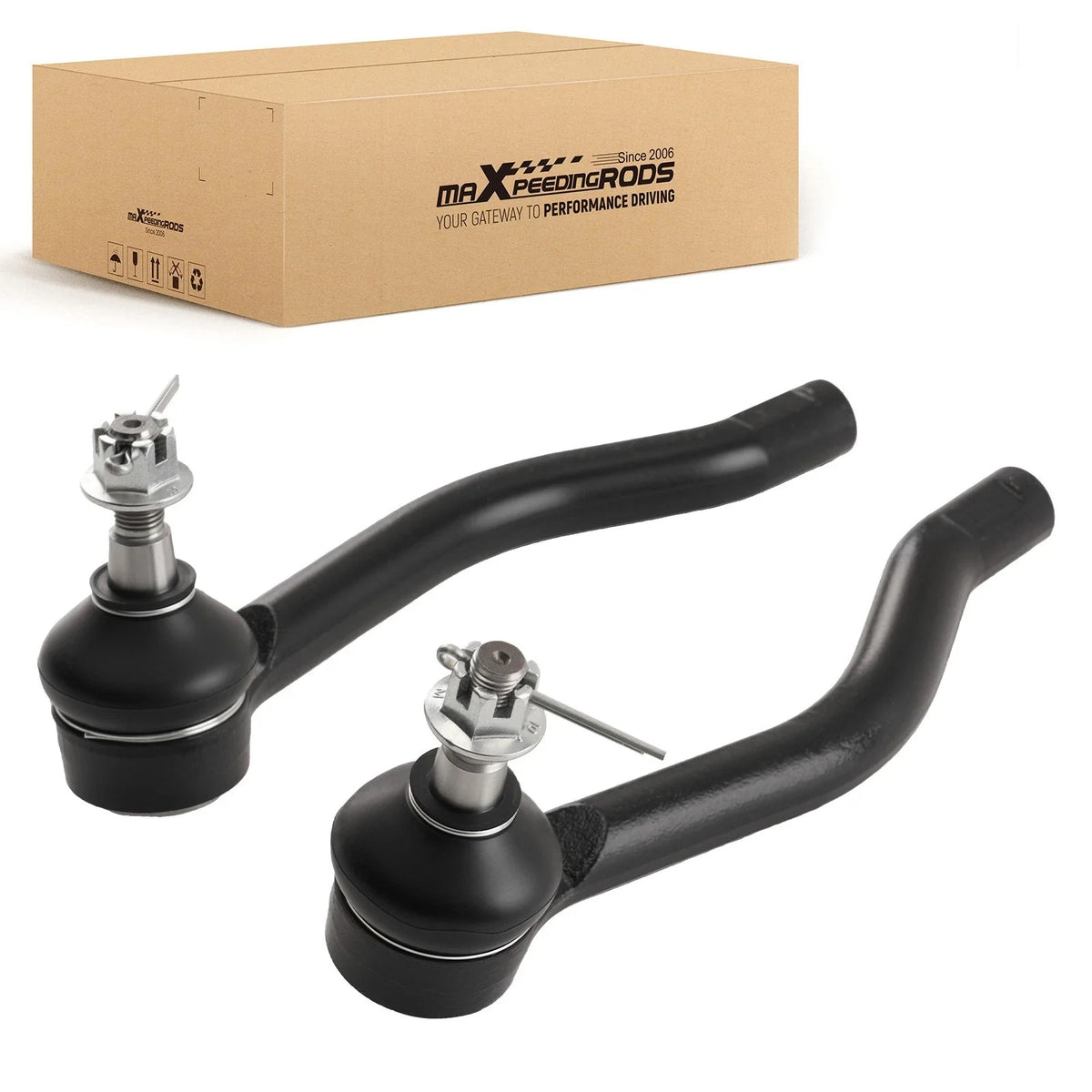 Set of 2 Front Outer Tie Rods for Nissan Maxima Altima Murano (2007–2018)