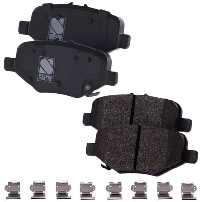Set of 4 Rear Semi-Metallic Brake Pads for Ford Explorer (2013–2019)