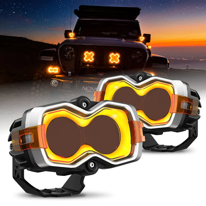 LED Work Pod Lights 4.5" (Set of 2) for Jeep Off Road Adventure