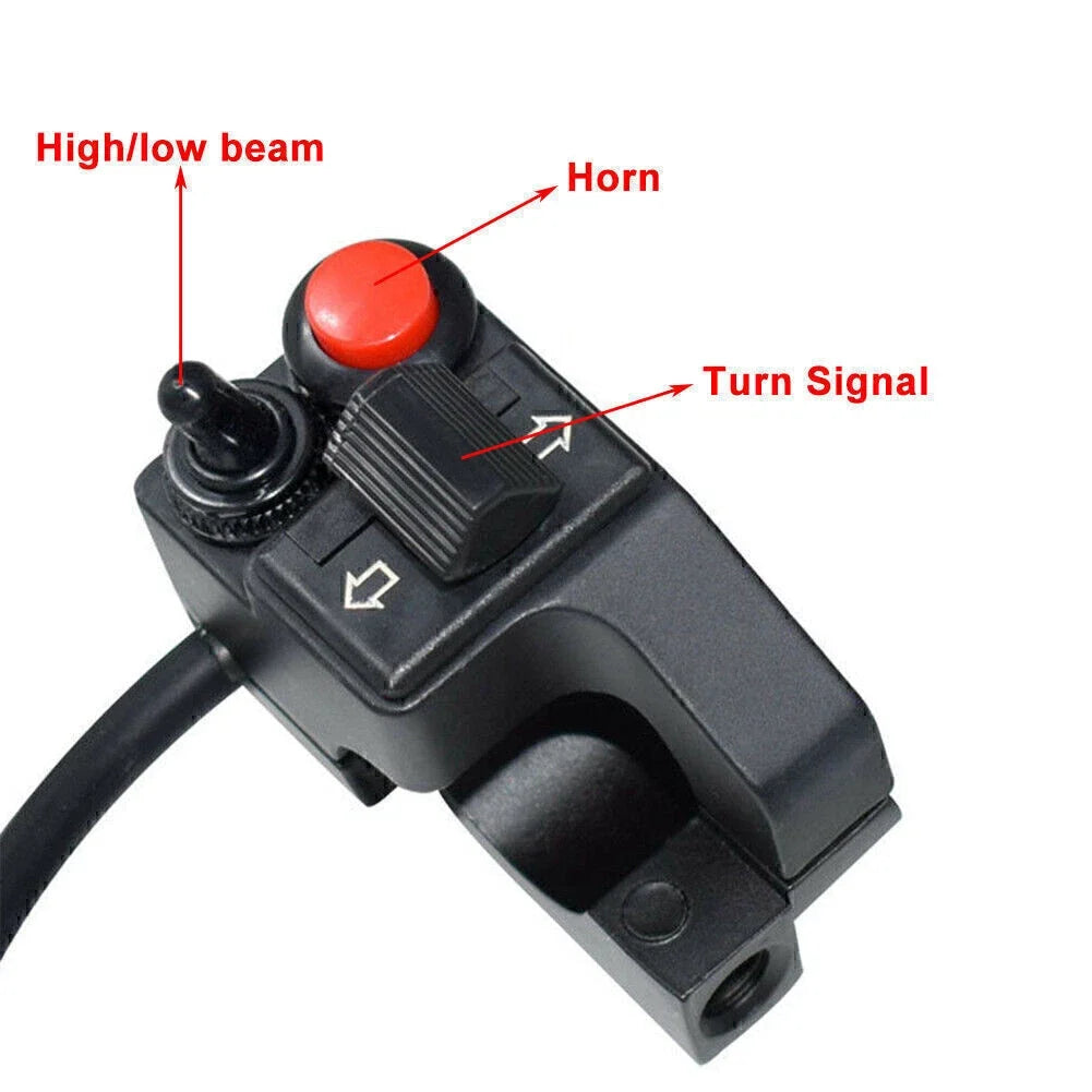 Motorcycle 7/8" Left Handlebar Switch