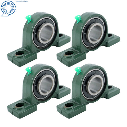 4-Pack UCP208-24 Pillow Block Bearings for 2-Bolt Solid Base