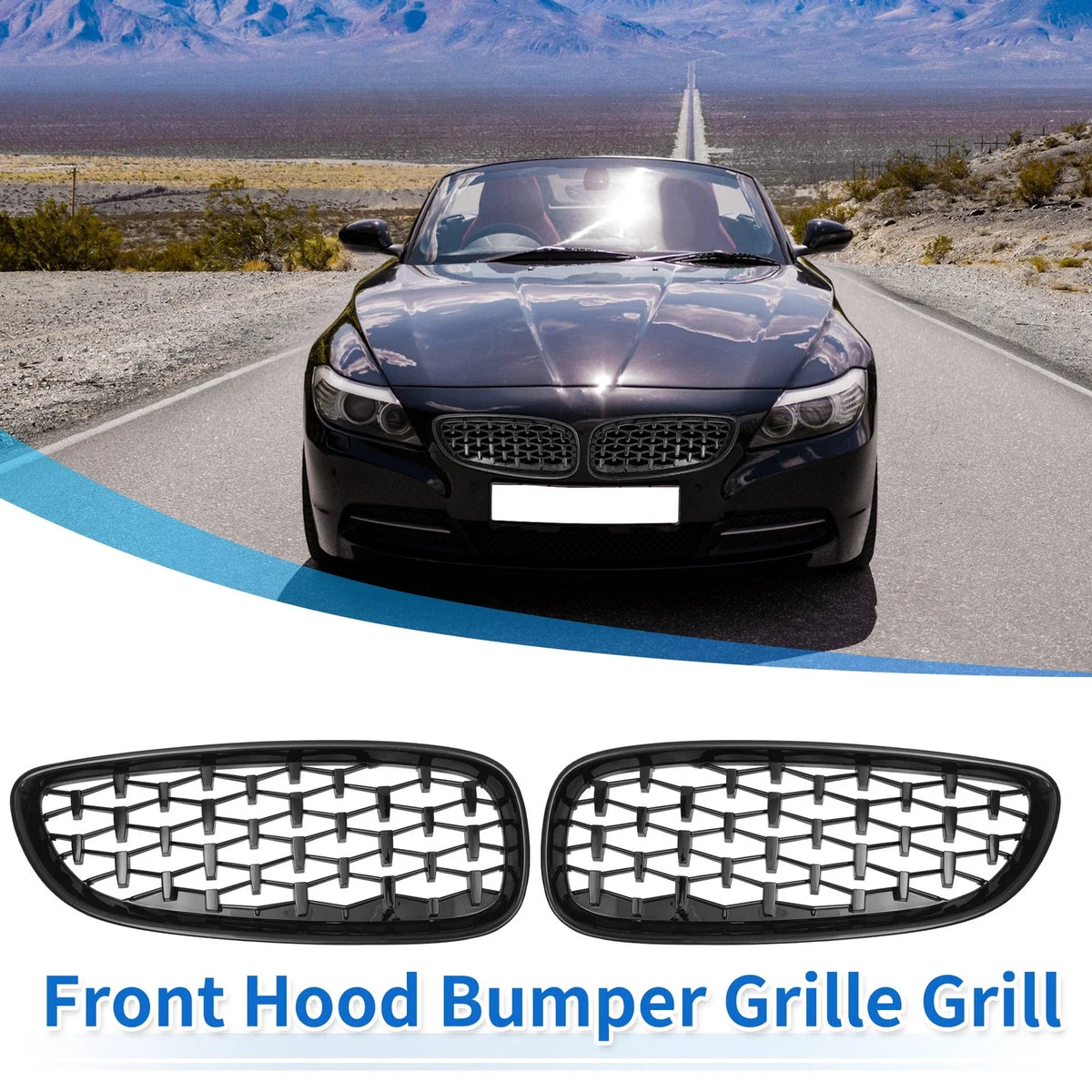 Front Hood Bumper Grille for BMW Z4 E89 (2009–2016) 51137181547/51137181548 Pair