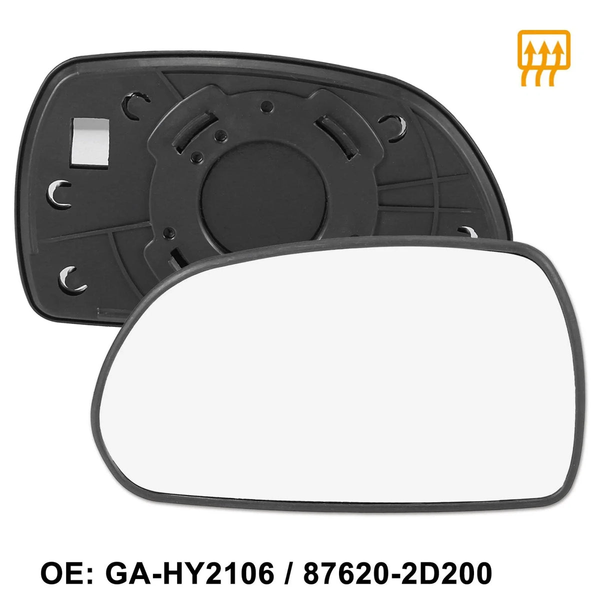 Left Driver Side Rearview Mirror Glass w/ Backing for Hyundai Elantra 