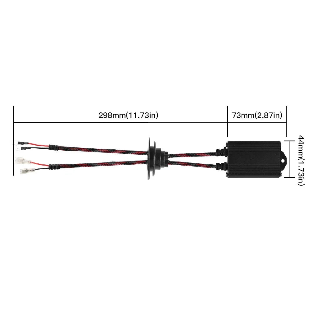 2X H1 H3 LED Headlight Canbus Decoder Anti-Flicker Resistor for Universal