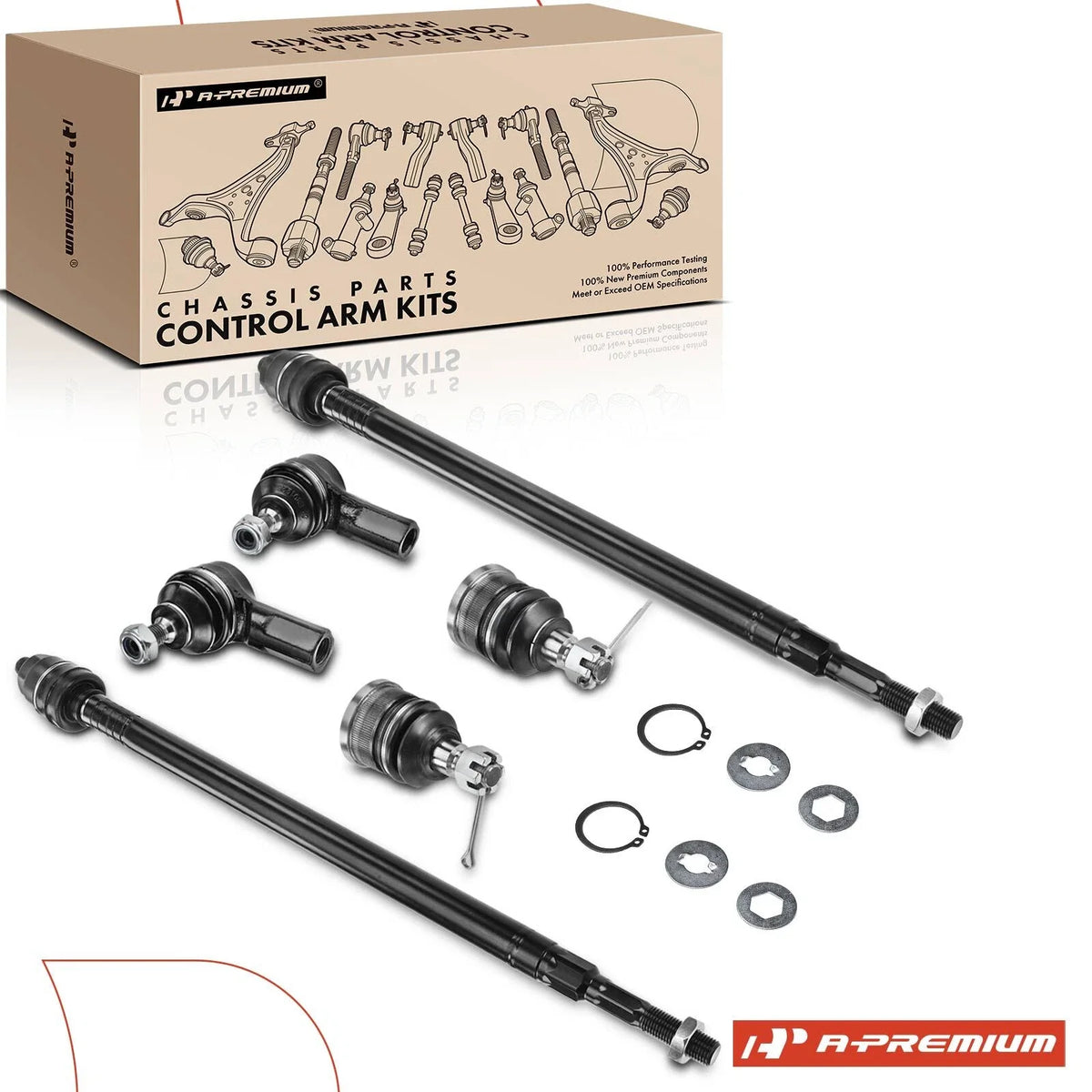 6x Front Lower Ball Joint Tie Rod for Honda Civic (2001–2005)