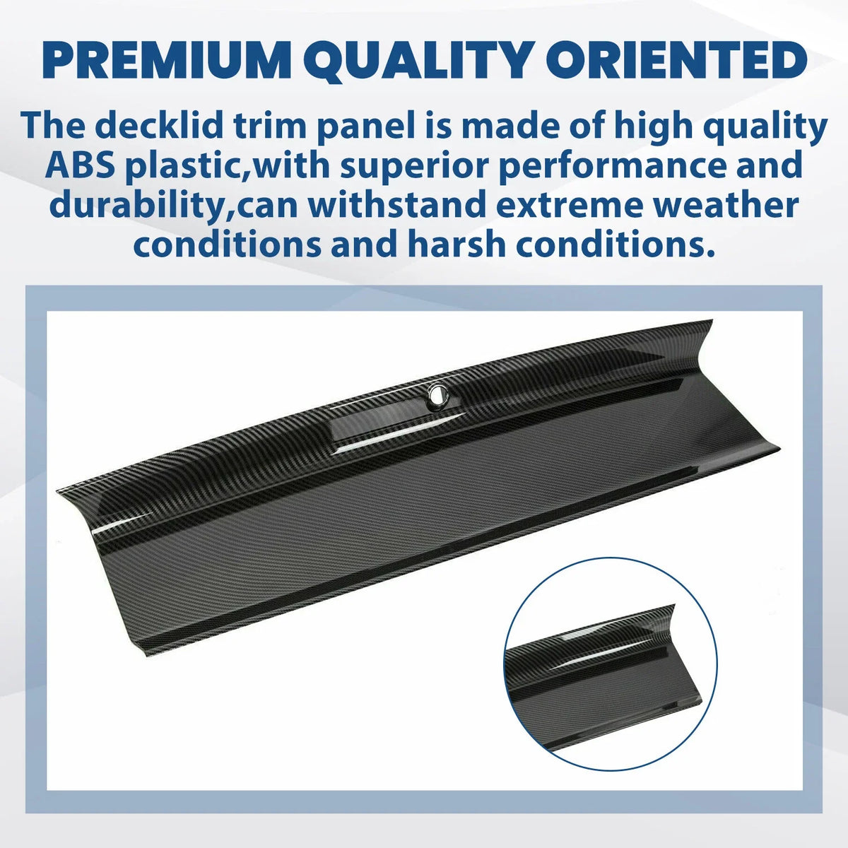 Decklid Trim Cover in Carbon Fiber Look for Ford Mustang (2015-2023)