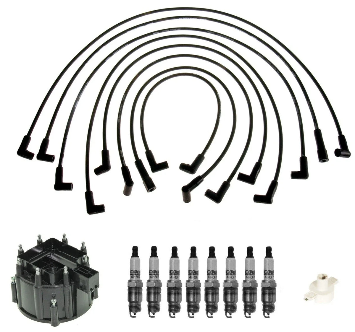 ACDelco Ignition Kit for GMC Buick Chevy (Distributor Rotor Cap Wire Spark Plugs)