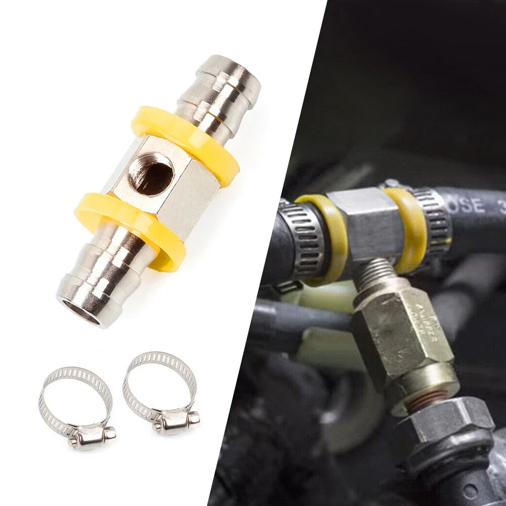 Fuel Line Pressure T-fitting Gauge Sensor Adapter for