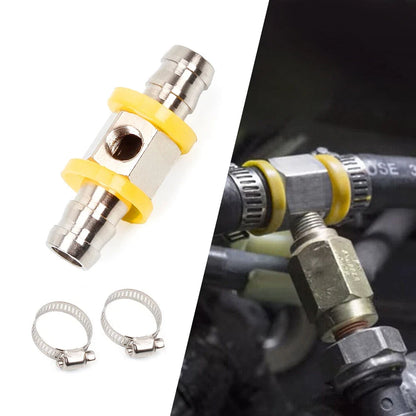 Fuel Line Pressure T-fitting Gauge Sensor Adapter for