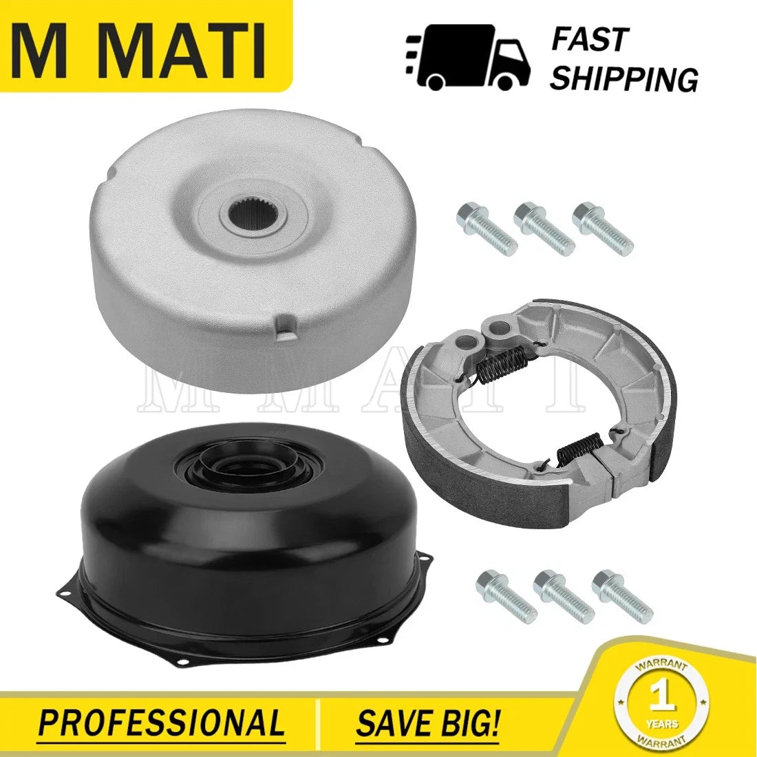 Rear Hub Cover with Brake Shoes Kit for Honda Rubicon 500 2001-2014