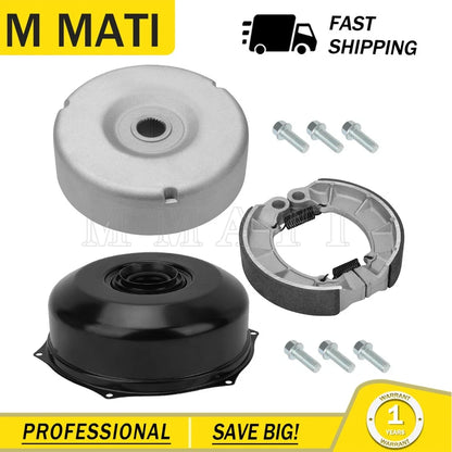 Rear Hub Cover with Brake Shoes Kit for Honda Rubicon 500 2001-2014