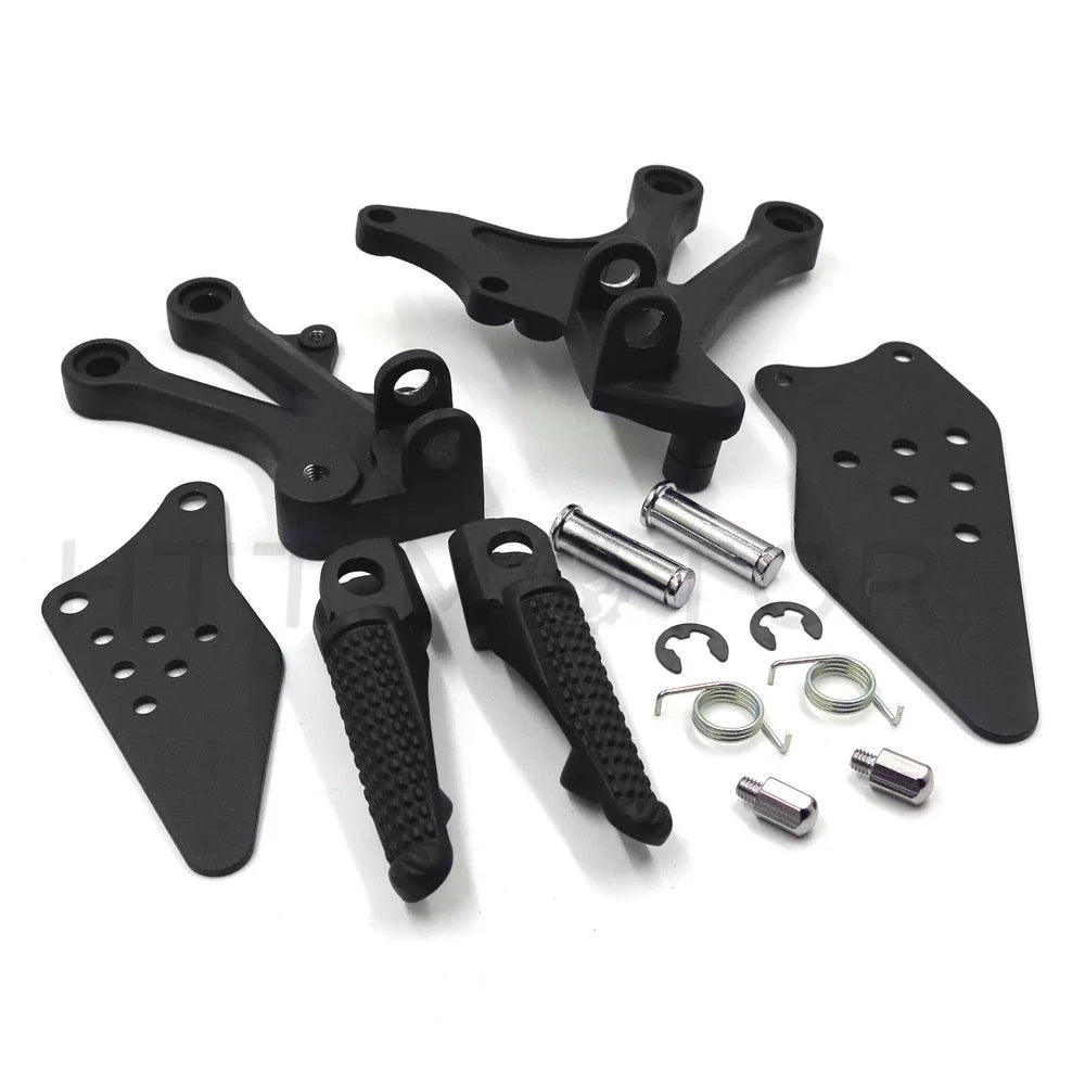 Front Rider Foot Rest Peg Bracket for Kawasaki Ninja ZX10R (2004–2005) Matte Black