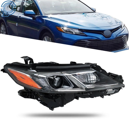 Black Housing Headlight for 2018-2022 Toyota Camry Passenger Side