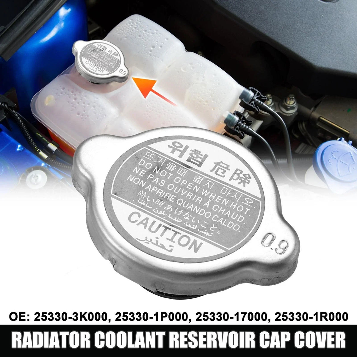 Radiator Coolant Reservoir Cap 25330-3K000 for Hyundai Sonata (1999–2007)
