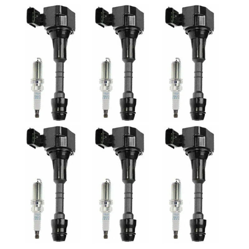 6X Ignition Coils + 6X Spark Plugs for Nissan Maxima 3.5 (2002–2008) 22448-8J11C UF349