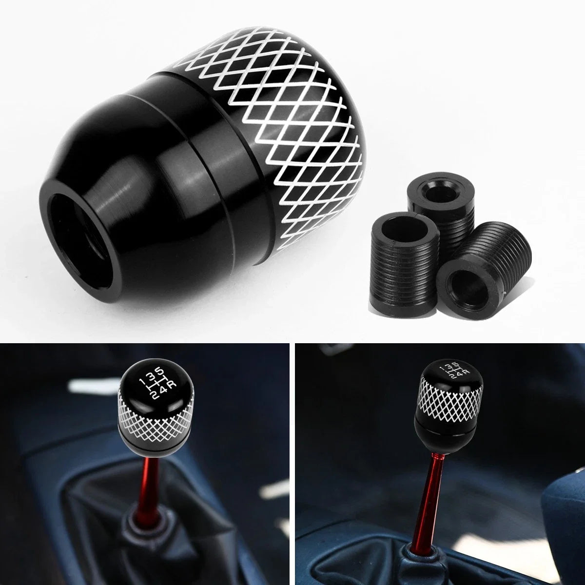 5-Speed Aluminum Shift Knob for Universal JDM Type-R (42mm)