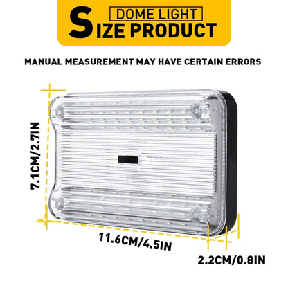 Universal 12V Dome Light with 36 LEDs - Set of 2 for Cars