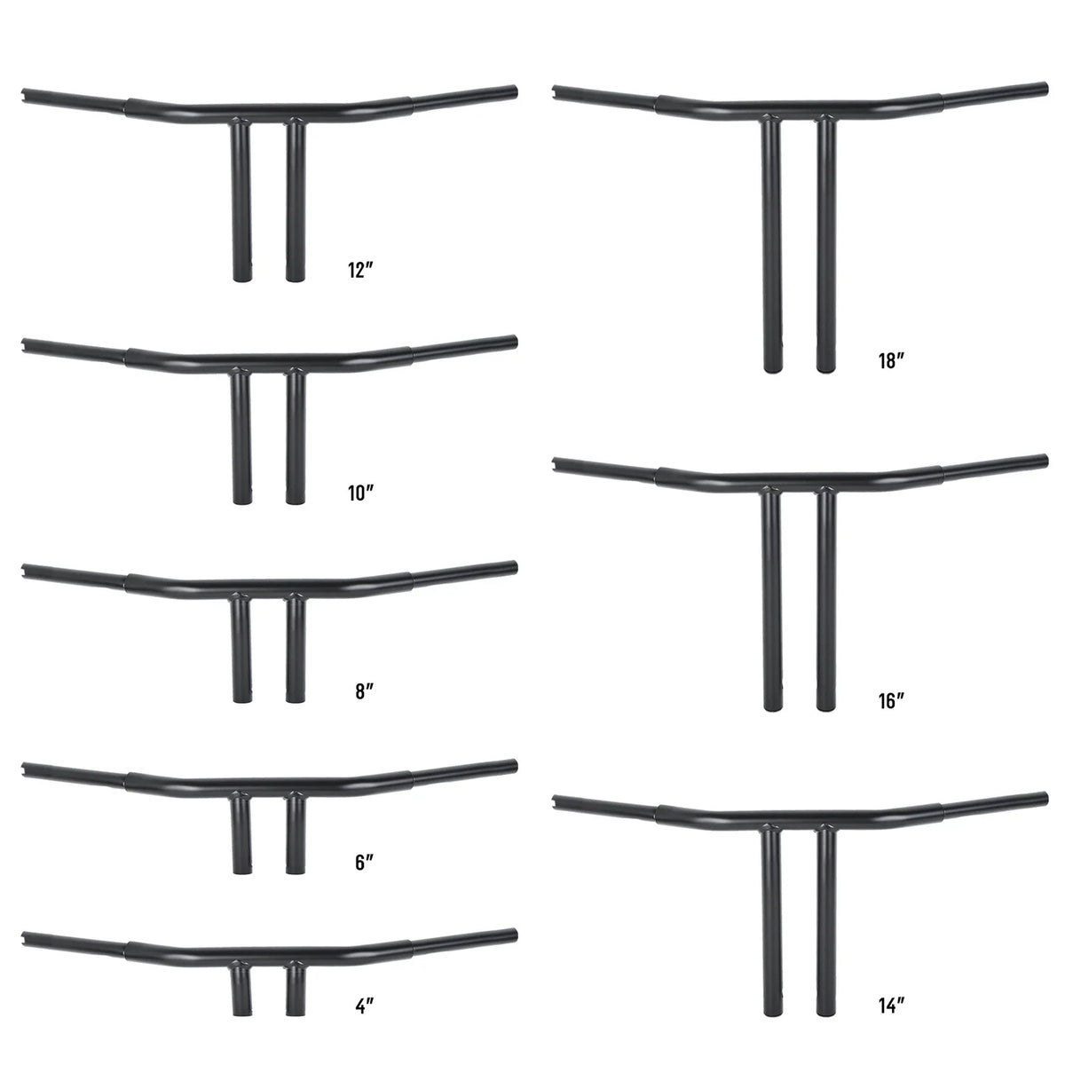 Handlebar T-Bar for Harley Softail - Sizes 4" to 18" Available