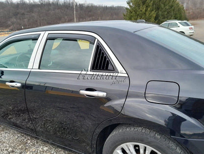 Gloss Black Side Window Louvers Cover Trim for Chrysler 300 (2011–2023) - 2X