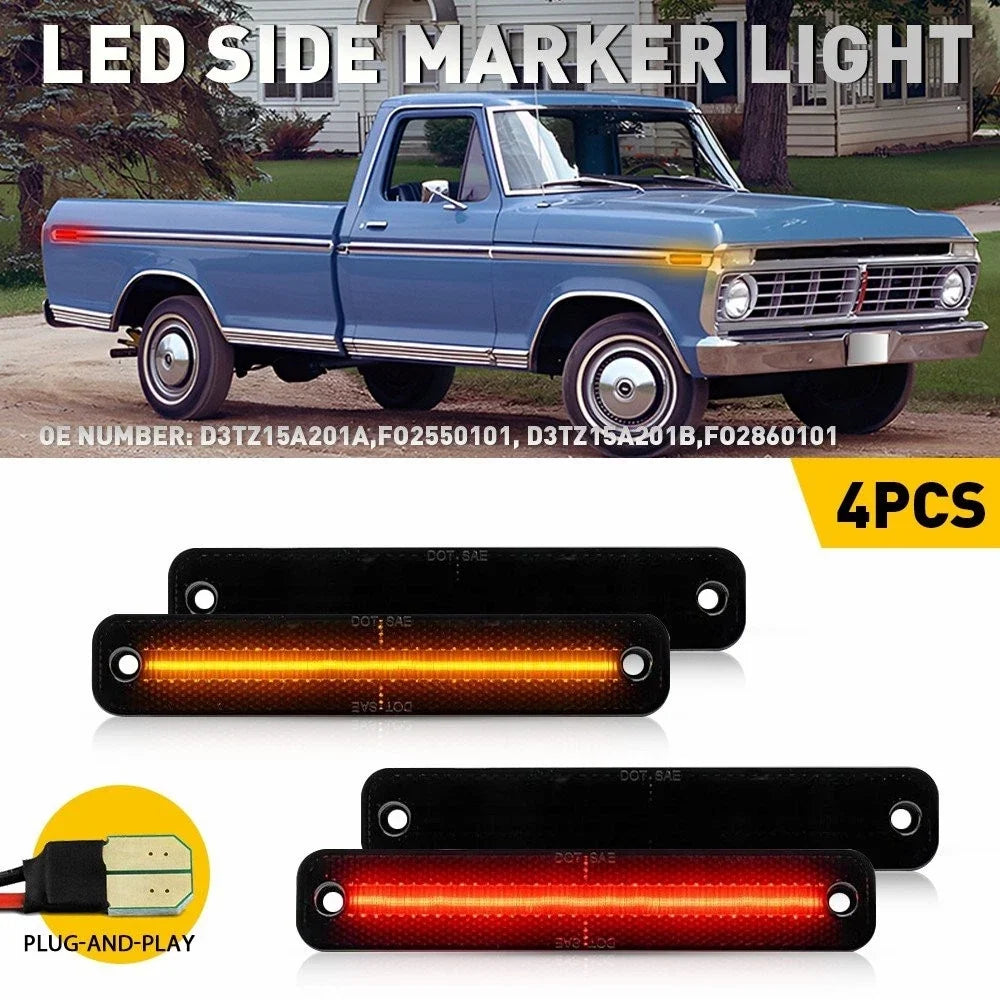 1975–1991 Ford E-Series Van LED Strip Rear Side Marker Lights