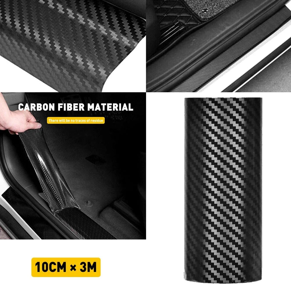 Universal 4ft Carbon Fiber Door Sill Protector Tape