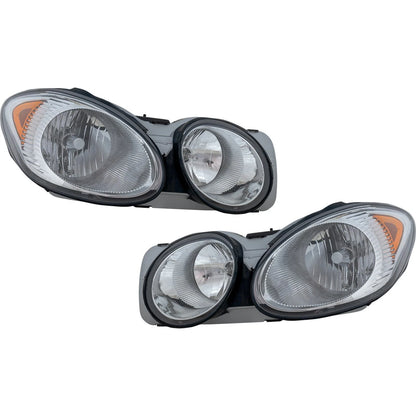 Driver & Passenger Side Headlight for Buick LaCrosse (2008–2009) Halogen w/ Bulbs