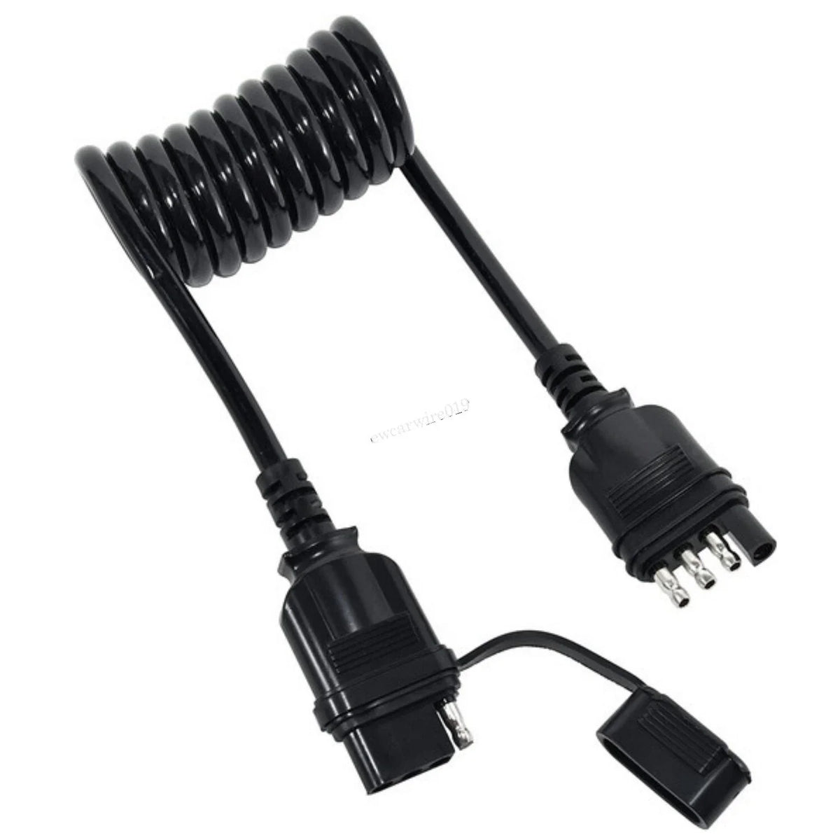 Universal 4-Way Trailer Light Connector Wire Extension - 5 Feet