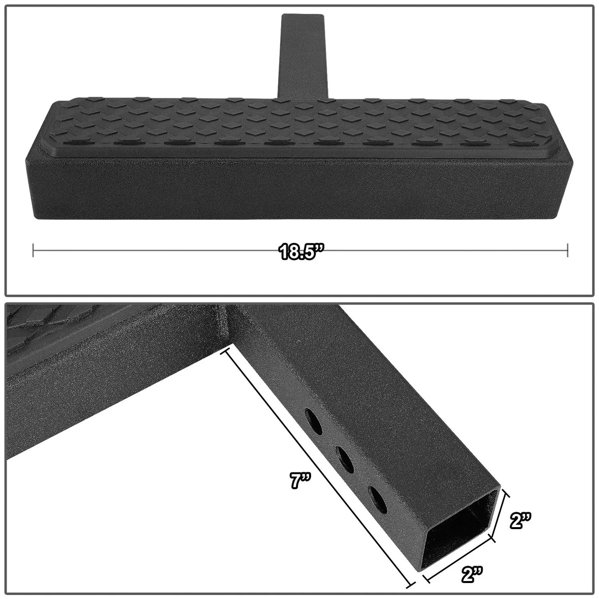 2" Receiver Tow Hitch Step Bar Guard for Universal Fit (18.5")