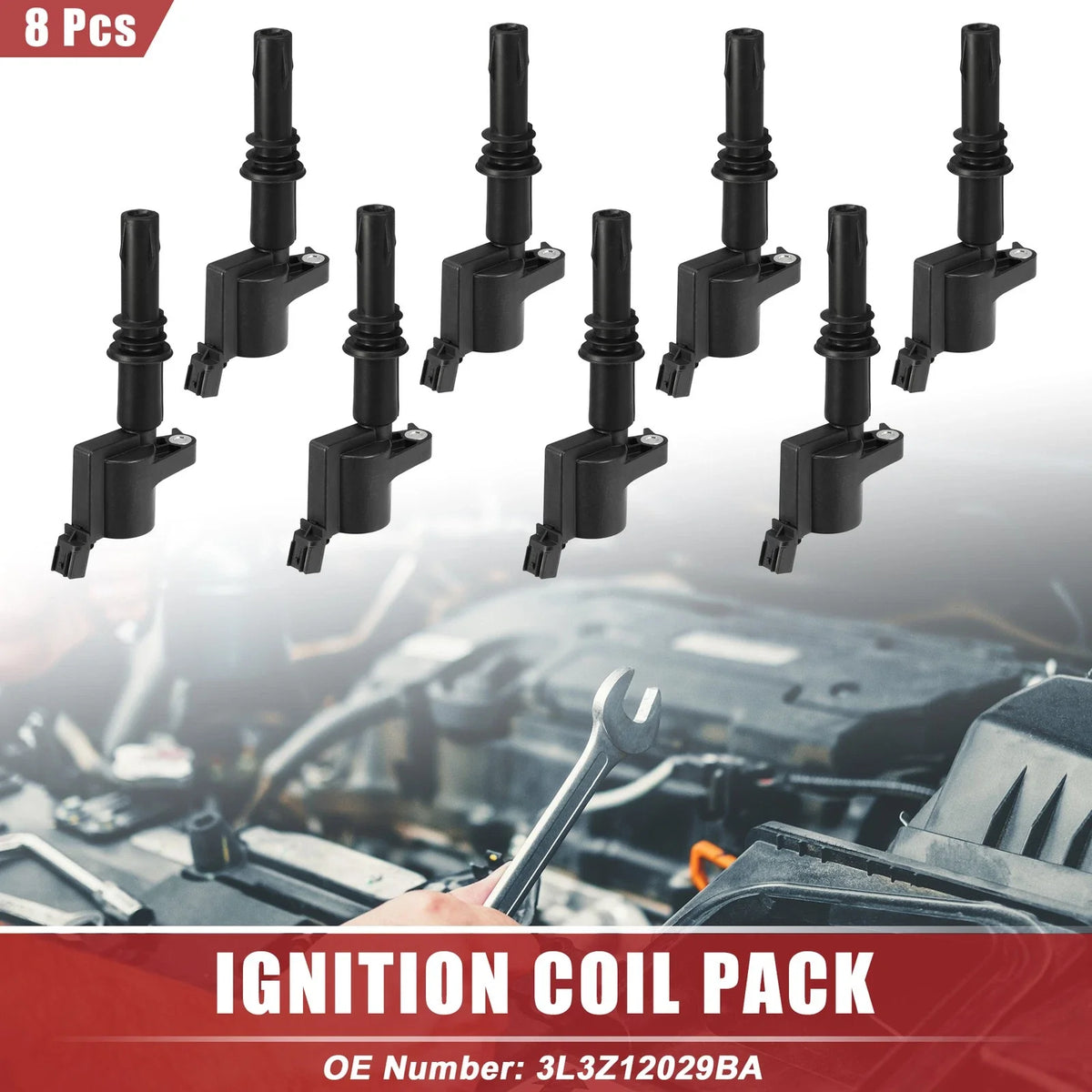 8pcs Ignition Coil Pack for Ford E-150 (2005–2007) 766549136159