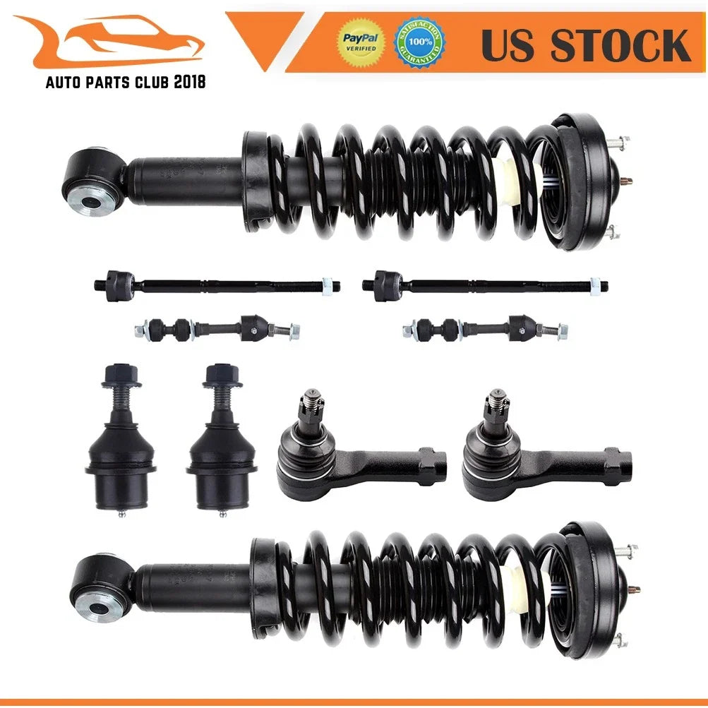 Front Struts Spring Assembly Sway Bar Tie Rods for Ford F-150 (2005)