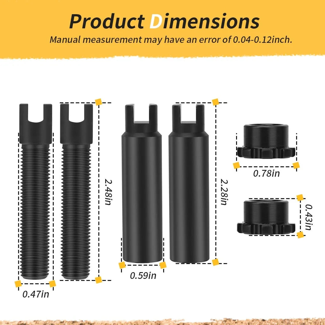 2 Brake Adjuster Screws for Demco Redline Trailer 21035 (10"-12")