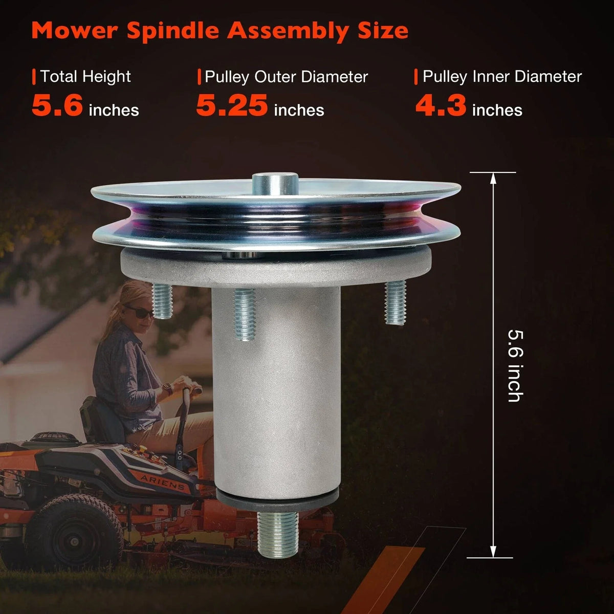 Mower Deck Spindle Pair for Ariens Edge, Ikon-X, Gravely ZTX 52 In (2015–2023)