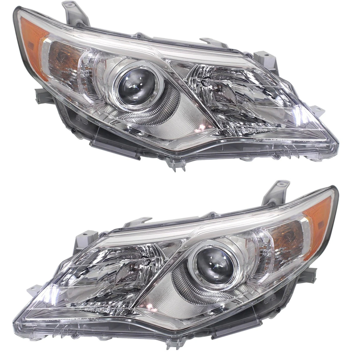 Halogen Headlight Set for Toyota Camry L/LE/XLE/Hybrid (2012–2014) with Bulbs