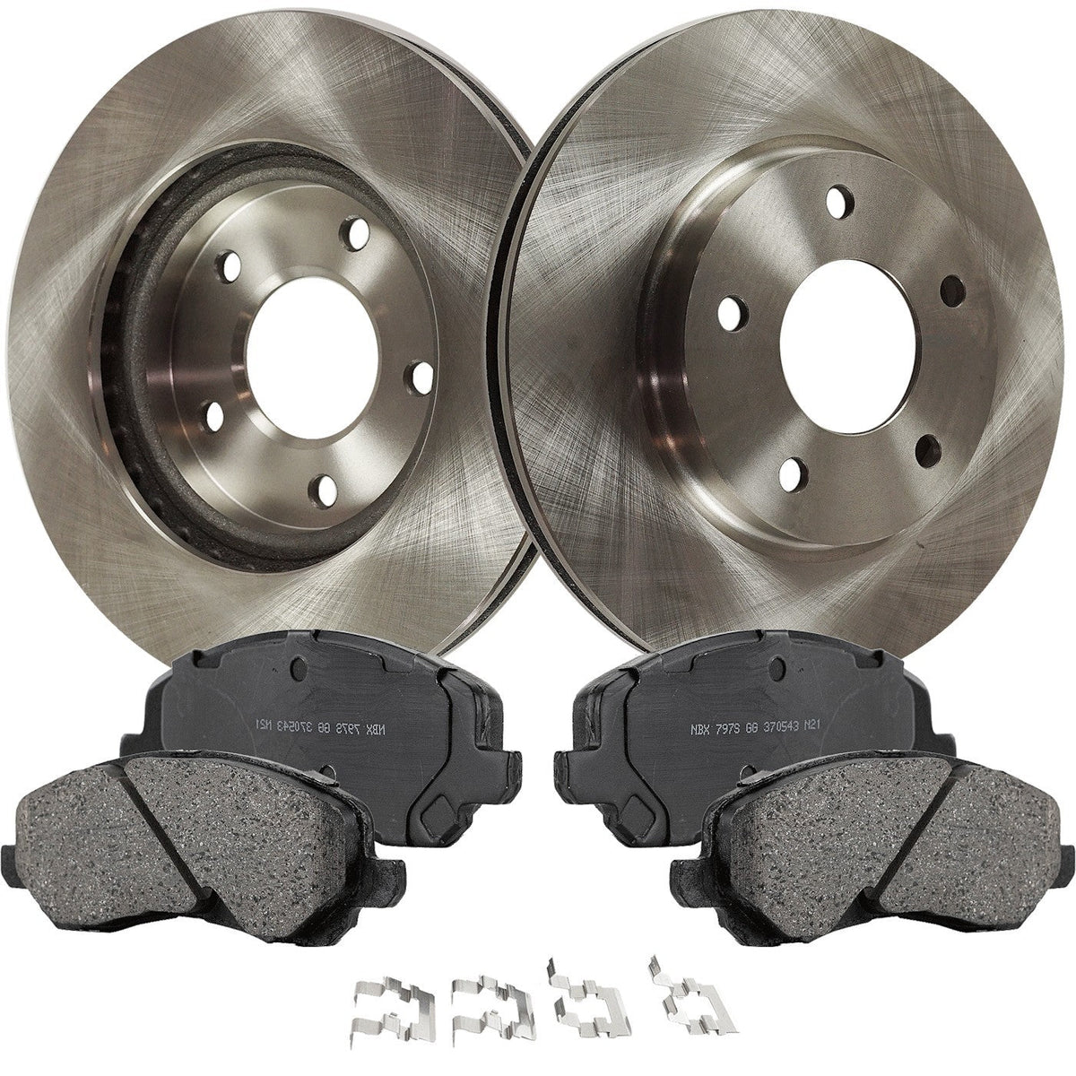 Set of 4 Brake Disc Brake Pad Kit for Mitsubishi Lancer (2008–2017)